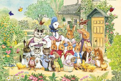 Epoch Jigsaw Puzzle Peter Family Friends with and Score Ticket 1000-Piece Rabbit™ & (50x75cm) 11-598s Glue, Spatula,