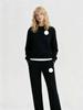 26 Styles 3D Reflective Letter Hoodie & Straight-Leg Pants Set - Comfortable Casual Wear
