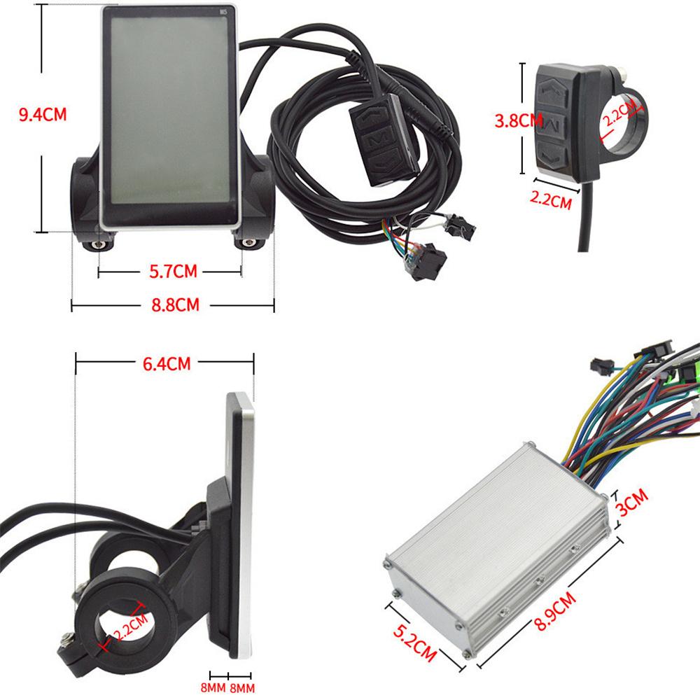 

24В -48В 250Вт 350Вт Бесколлекторный контроллер двигателя постоянного тока Контроллер для электровелосипеда + ЖК-дисплей