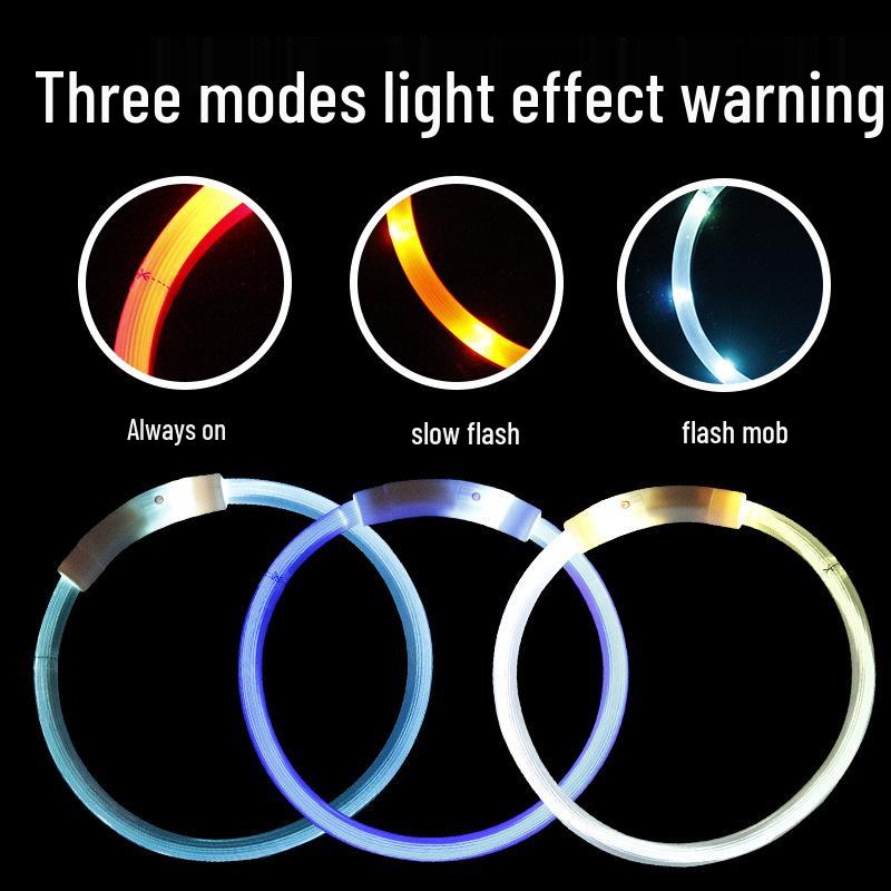 USB Rechargeable Light-Up Dog Collar - Luminous, Suitable for All Breeds