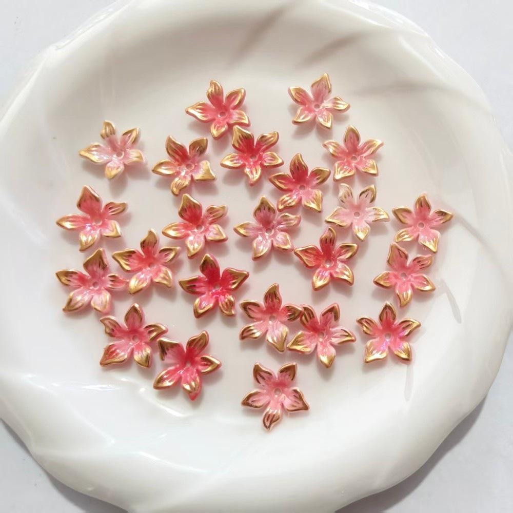 Two-Color Gold & Silver Lily Flower Plated Bell Flower Hairpin Tassel DIY Decoration Material