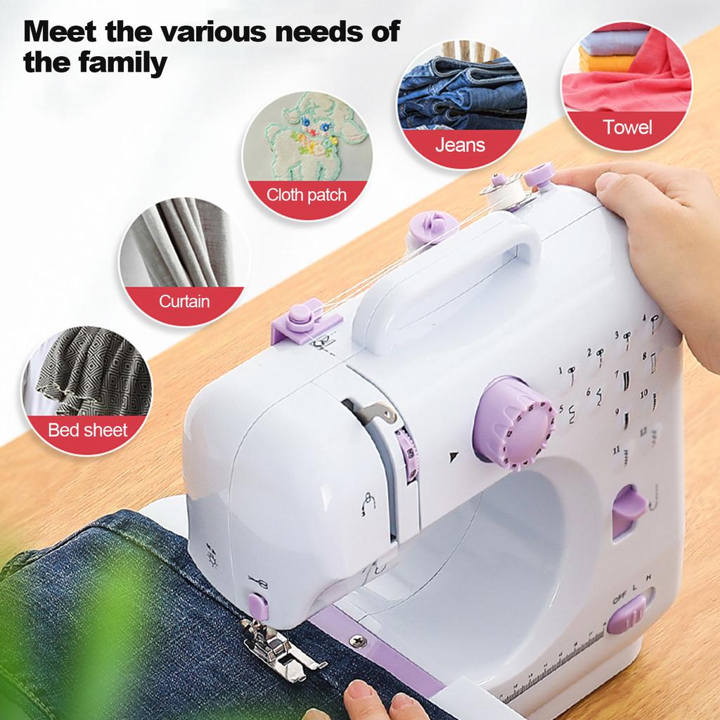EU Stock Household Mini Portable Electric 505A Sewing Maquina De Coser Factory Factory Price Sewing Machine with Kits