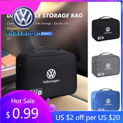 2026 Heiß Für Volkswagen VW Auto Reise USB-Kabel Aufbewahrungstasche Festplatten-Ladegerät Organizer Für Volkswagen Polo Jetta Sagitar Magota