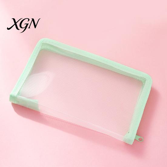 Durable PP File Protector Waterproof A6 Document Bag, Smooth Zipper Pencil Case, Student Case for Campus Transparent Organizer Stationery Receipts And
