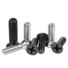 Nickel Plated Black Cross Recessed Countersunk Head Screws