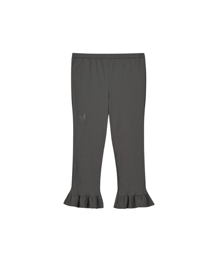 Guwolsibil Three-Quarter Frill Leggings Charcoal