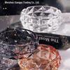 Gray Crystal Windproof Ashtray for Living Room and Office - Large, Minimalist Design