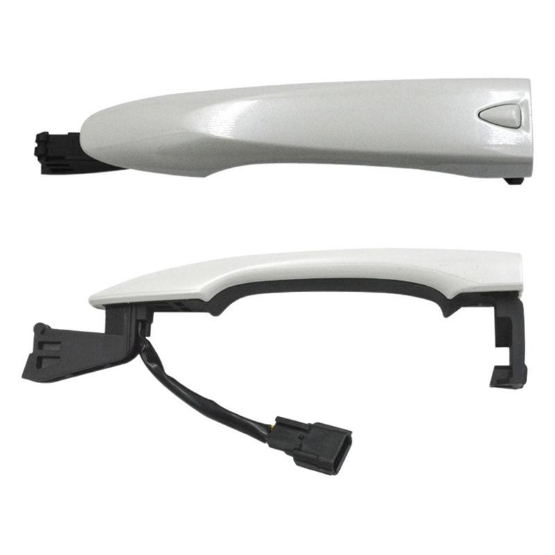 Keyless Exterior Left Door Handle for Renault For Kadjar 806079334R White ABS Replacement Part Wear Resistant Reliable Fit