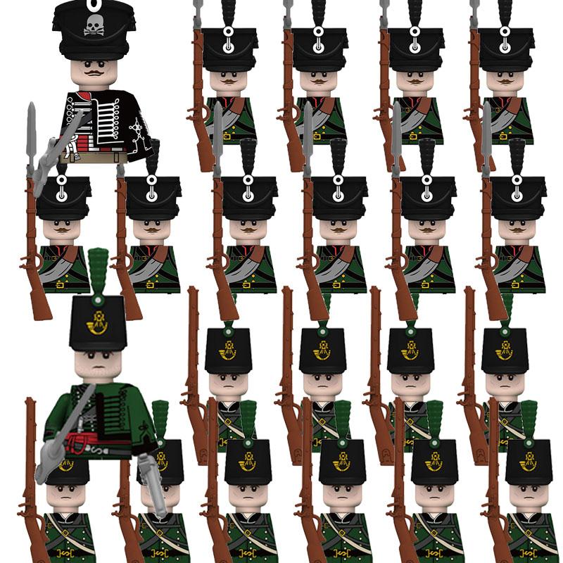 Medieval Castle Knight Soldier Building Blocks Napoleon Figures British French Infantry Cavalry General DIY Toy Gift S001
