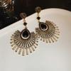 Light Luxury Tassel Dangle Earrings Exaggerated Vintage Earrings Rhinestone Peacock Earrings  Girls