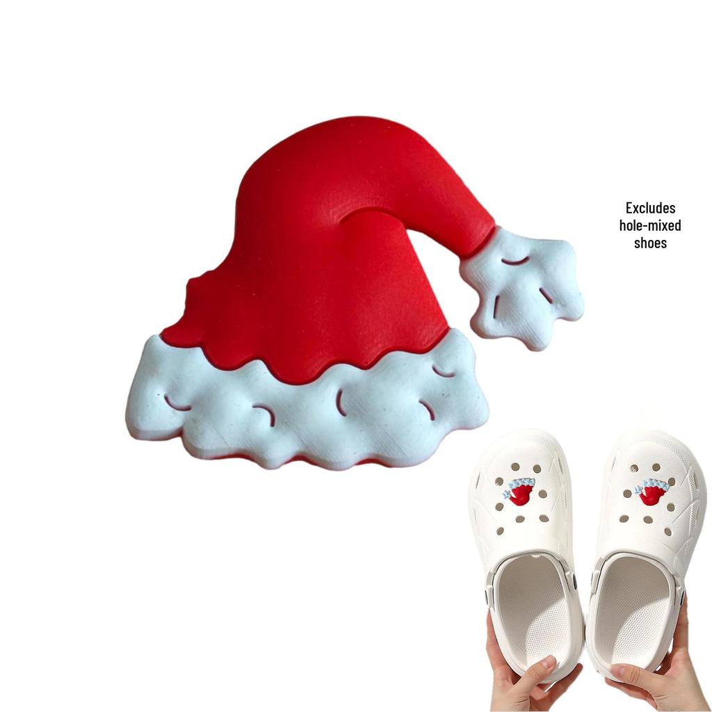 Detachable Christmas Shoe Buckle: PVC Flower Decoration for Hole Shoes