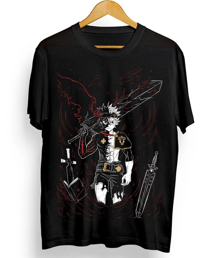 Inspired Asta Yuno T-shirt Anime Black Shirt All Size Unisex T-Shirt M