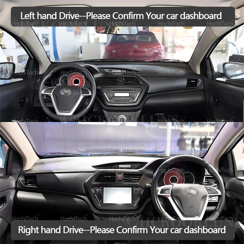 Car Dashmat Leather Dashboard Cover Suede Leather Dash Mat Pad Sunshade Accessories for Lifan X50 2014 2015 2016 2017 2018