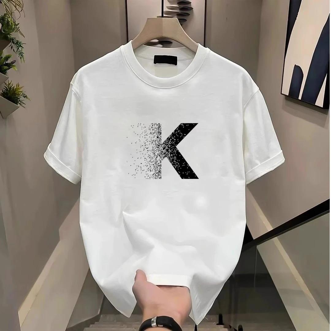 

Летняя мужская женская футболка с круглым вырезом, коротким рукавом и принтом, дышащие спортивные топы 3XL