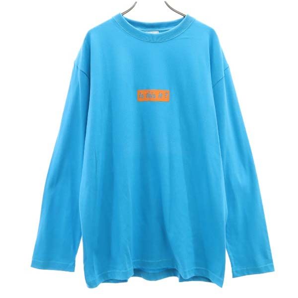 unused VAST222 19ss made in Japan Print Long sleeve sweat trainer 3 blue Men's Used