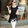 Elegant Summer Women's Short Sleeve Round Neck Chiffon Dress In Various Sizes