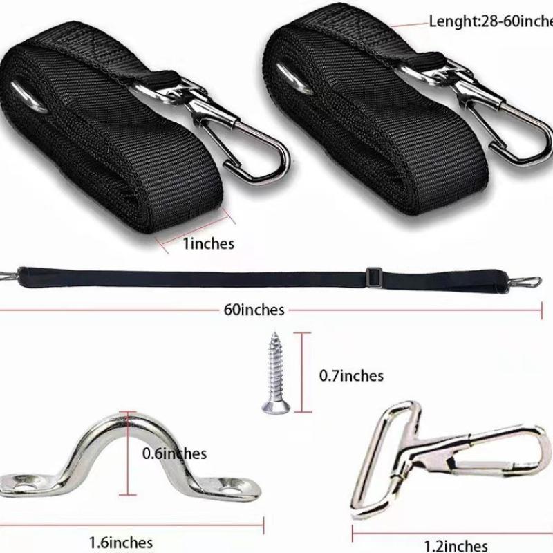 Weatherproof Boat Top Awning Straps Marine Webbing Strap Adjustable With Loop Stainless Steel Snap Hooks For Canopy Canoe