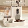 2-in-1 Pet Feeder and Water Dispenser Combo Set, Automatic Food and Water Dispenser for Small To Medium Cats and Dogs