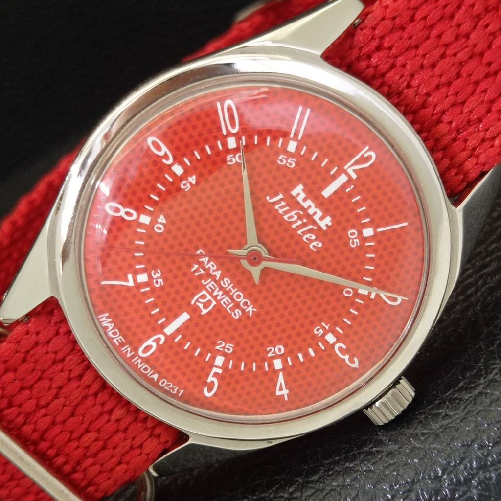 

ВИНТАЖНЫЕ ЧАСЫ HMT JUBILEE С РУЧНЫМ ЗАВОДОМ, ИНДИЙСКИЕ МУЖСКИЕ, ЦИФЕРБЛАТ КРАСНОГО ЦВЕТА a700117-5 R201-a700117