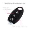 2X Silicone Car Key Fob Cover Case Holder Keychain For Nissan X-Trail Qashqai Rogue Sport Murano Note 370Z Juke Leaf Kicks Titan