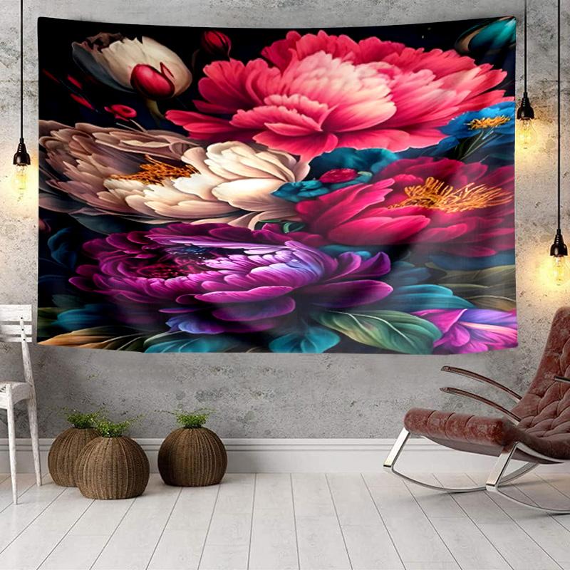 Floral Elegance In Bloom Tapestry Room Decoration Wall Hanging for Living Room Bedroom, dormitory, Birthday and Christmas gifts