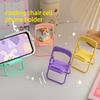 Mobile Phone Holder Cute Chair Small Chair Folding Mobile Phone Holder Push Creative Ornament Lazy Desktop Holder Portable