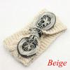 Vintage Flower Women Girl Bow Knot Headband Turban Crochet Knit Hairband Rabbit Ears Headwrap