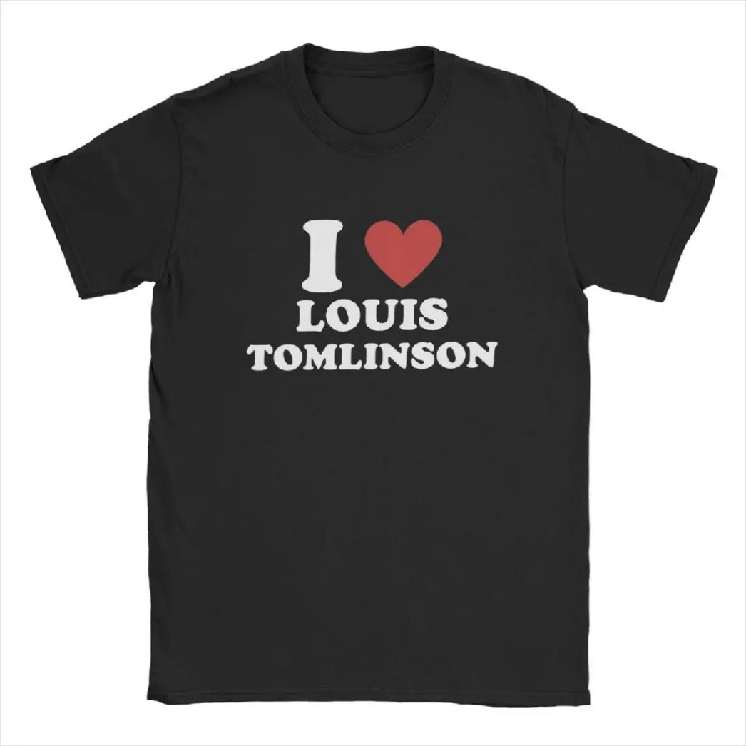 

Футболка I Love Louis Tomlinsons для мужчин, футболка Faith Future Singer Amazing, футболка с коротким рукавом и круглым вырезом, хлопковая футболка больших размеров XXXXXL чёрный