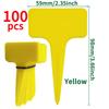 100 Pcs Red Plant labels,Plastic Plant T-Type Tags Nursery Garden Labels