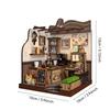 Stil Cafenea de Țară Kit DIY Casă de Păpuși Miniatură Set de Construcție Mini Cafenea Miniatură Realizat Manual pentru Ameliorarea Stresului Cadou Design Snap-Fit