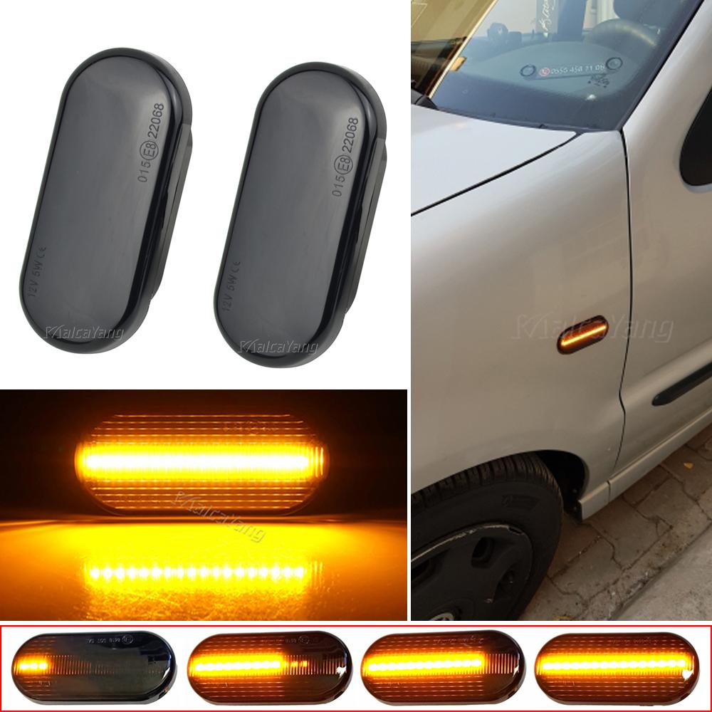 1Pair for Ford C-Max Fiesta MK6 Focus MK2 Fusion Galaxy Scroll Blinker Lamp Dynamic Flashing LED Turn Signal Side Marker Light