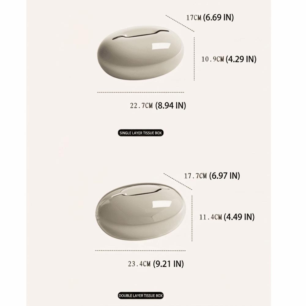 Simple Creative Tissue Box Light Luxury Magnetic Tissue Dispenser Water Droplet Shape Removable Tissue Container Living Room