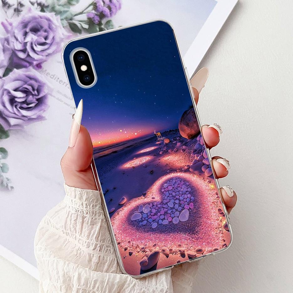 For Apple iPhone X XR XS Max Case Colorful Flowers Butterfly Painted Cover Soft Slim Phone Case For iPhone XS Max iPhoneX Bumper