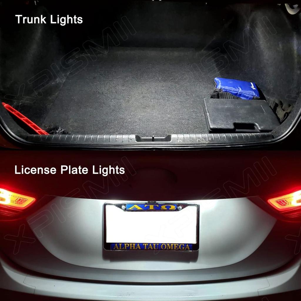 12 Piece 6000K White Accord Interior LED Light Kit Package Replacement for Honda Accord 2003 2004 2005 2006 2007 2008 2009 2010 2011 2012, with