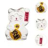 Lucky Cat Piggy Bank Gifts Figurine Festival Gift Clear Animal Money Bank Glass for Kids