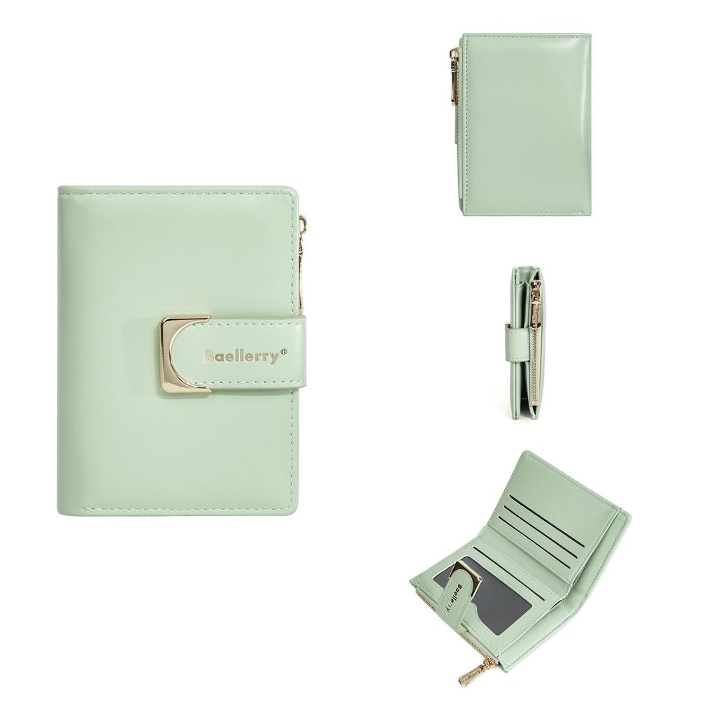 Women's Compact Multi-Card Wallet: Exquisite Short Section Buckle Coin Purse and Mini Card Holder