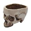Dark Tone Resin Skull Flower Vessel Ideal For Dramatic Interior Styling And Work Space Touches