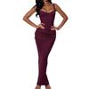 Elegant European-Style Strapless Bodycon Dress - Solid Color, Open Back, Slim Fit, 2026 Collection
