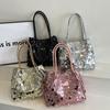 Yogodlns New Shiny Sequins Women's Shoulder Shopping Bag Glitter Handbag Large Capacity Clutch Purse Fashion Party Accessory for Ladies