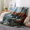 1PC Snow animals Print FlAannel Blanket, High quality Comfortable for All Seasons, Home Decor, Warmth and Comfort