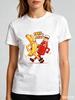 Unisexs Womens Funny Fries  Ketchup TShirt Cartoon Graphic Casual Cotton Streetwear Tee