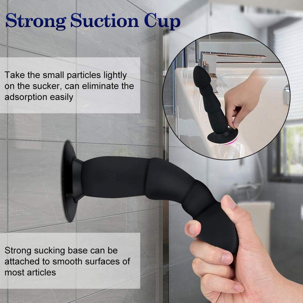 10 prędkości bezprzewodowy zdalny wibrator analny męski masażer prostaty silny Sucker Unisex stymulator punktowy odbytu wibrator penisa Sex zabawki