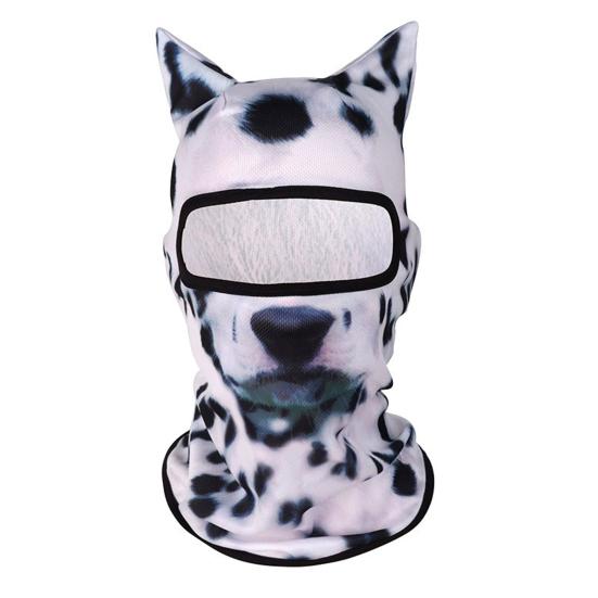 3D kočičí cyklistická kukla obličejová kapuce s ušima Zvířecí potisk obličejová maska ​​kukly pro outdoorové aktivity Hudební festivaly Raves Ski