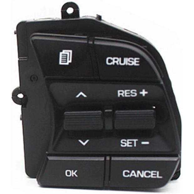 Switch Multifunction Steering Wheel Button, Push Button, Black, Touch, Manual Operation, Fit for Hyundai Sonata LF 2016-2018 / Sonata 9 1.6T