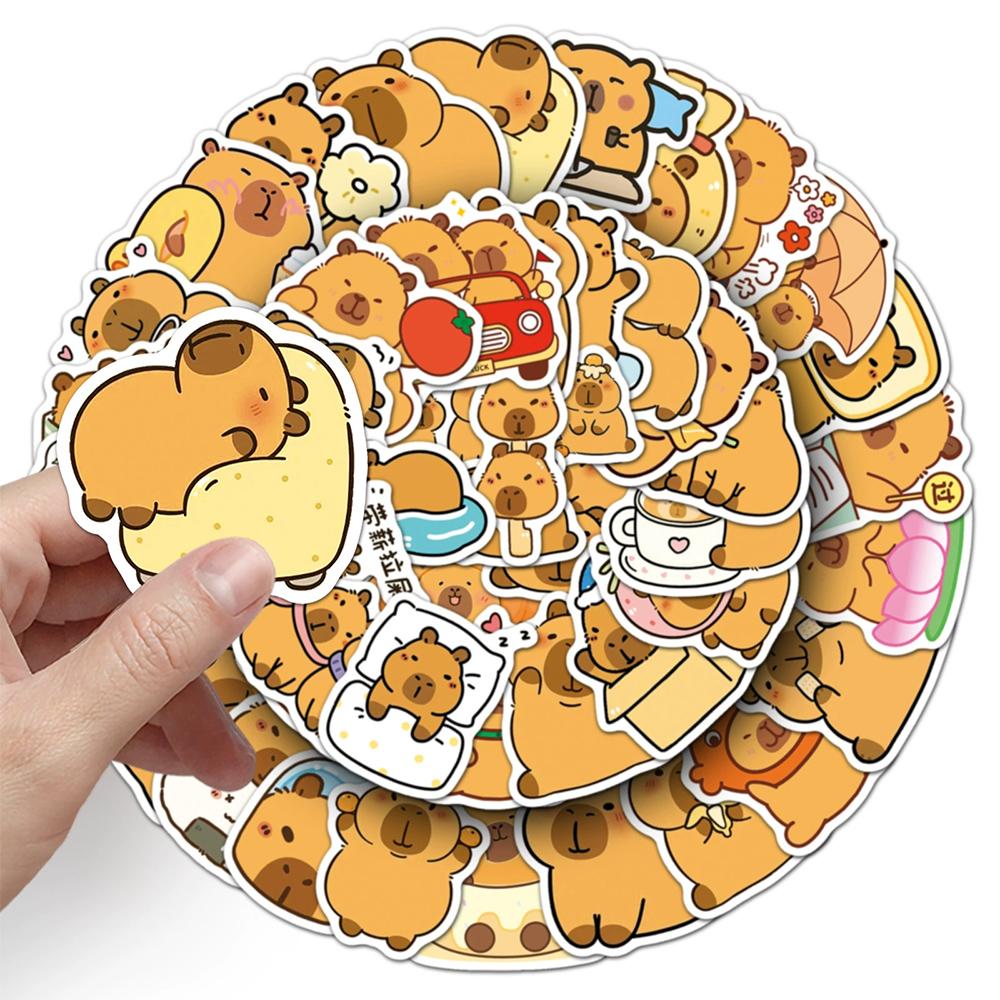 10/30/50/100pcs Funny Cute Animal Capybara Stickers Kawaii Graffiti Decal Toy DIY Notebook Phone Stationery Car Kid Sticker Gift
