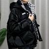 Shiny Disposable Large Size Padded Jacket Women's Short Loose Plaid Padded Jacket Winter Thick Warm Padded Jacket Tide