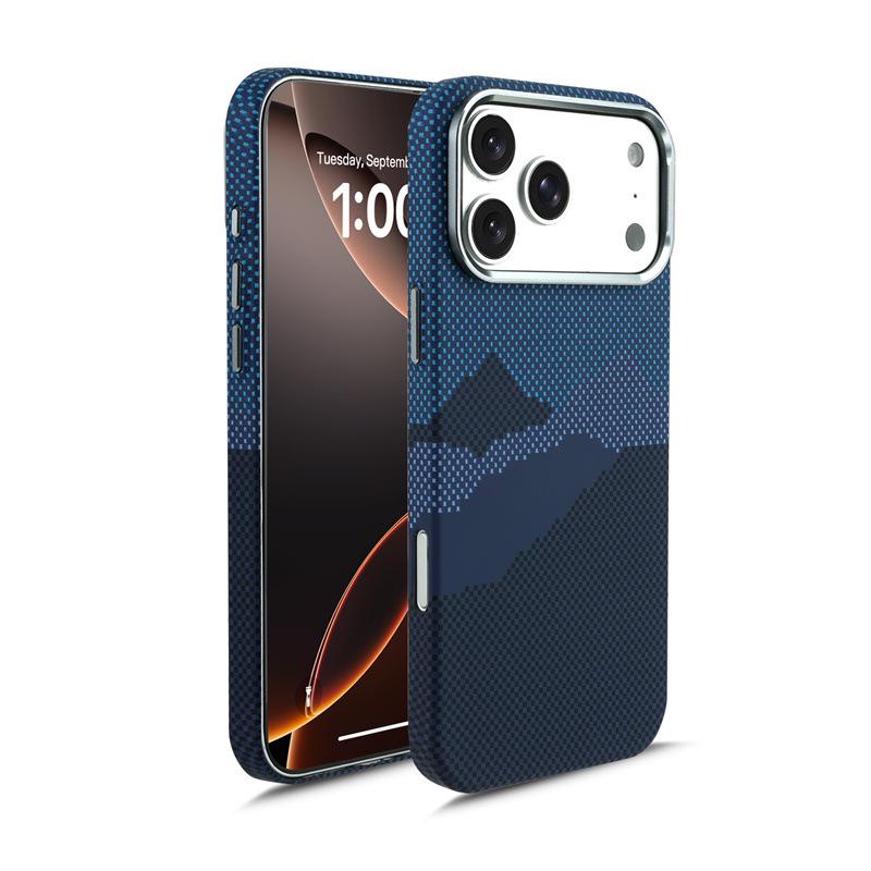 

Magnetic Carbon Fiber Case for iPhone 17 & 16 Pro with Metal Lens & Kevlar Protection 17 Pro Max