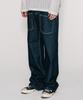 VASTIC Front Pocket Unwashed Denim Pants_Indigo
