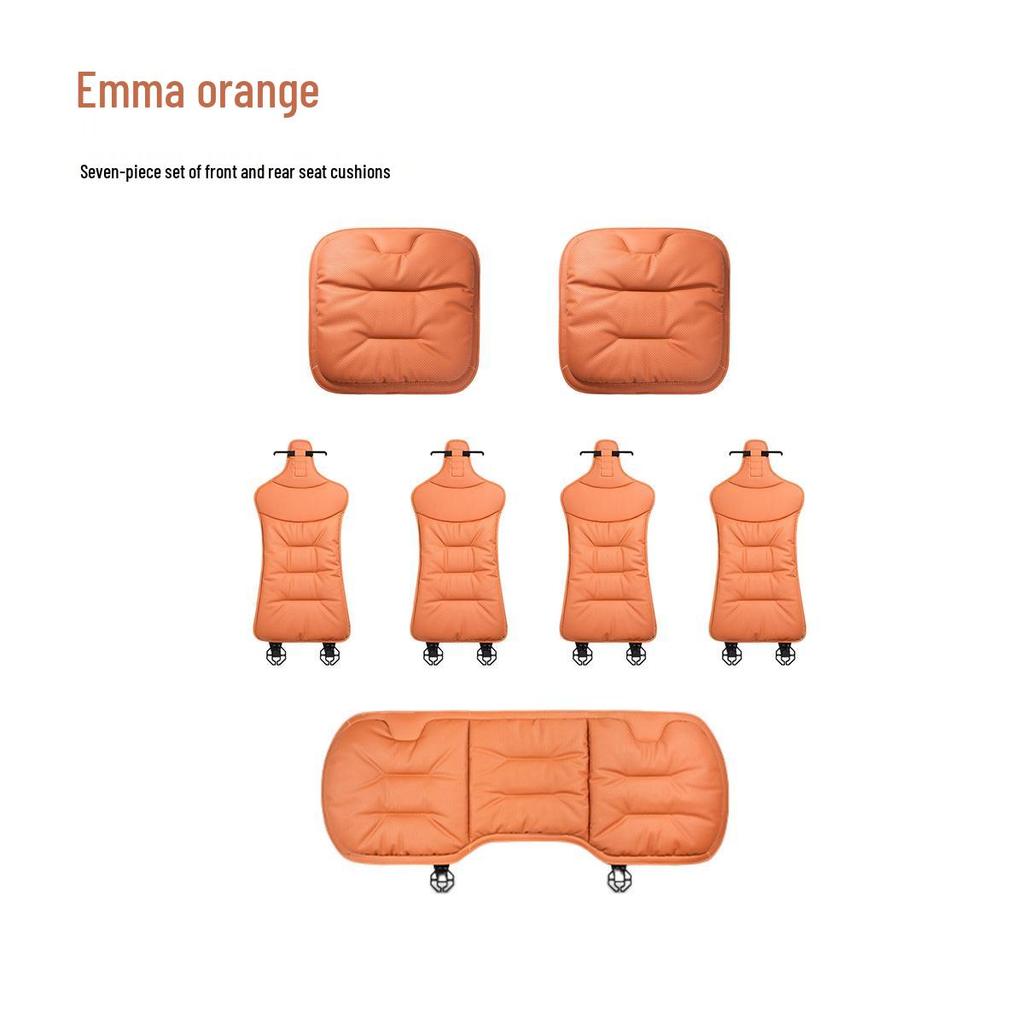 Universal Nappa Leather Car Seat Cushion for Mercedes-Benz/BMW - All Seasons, Single Piece Cover