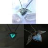 Heartshaped Jewelry Necklace With Rose Wings And Alloy Pendant For Women